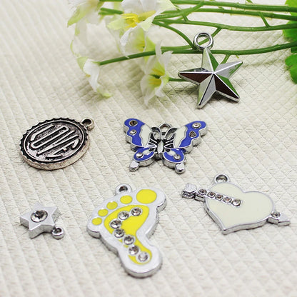 New Fashion Styles 20/30/50pcs Jewelry Making Charms Golden Enamel Plated Pendant For DIY Jewelry Making Handmade Jewelry Accessories